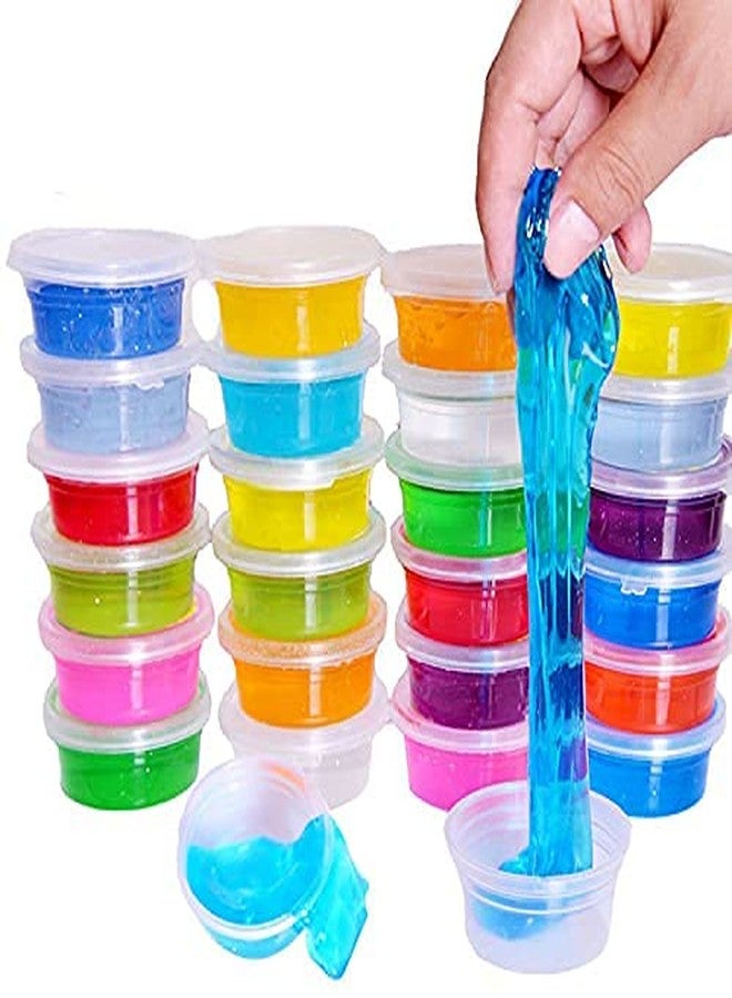 Firstly Traders 24 Pcs Flexible Crystal Slime Magic Mud Soft Clay Putty Toys for Kids Boys Girls with Clay Modelling Tools for Art and Craft Party Supplies - Image 1